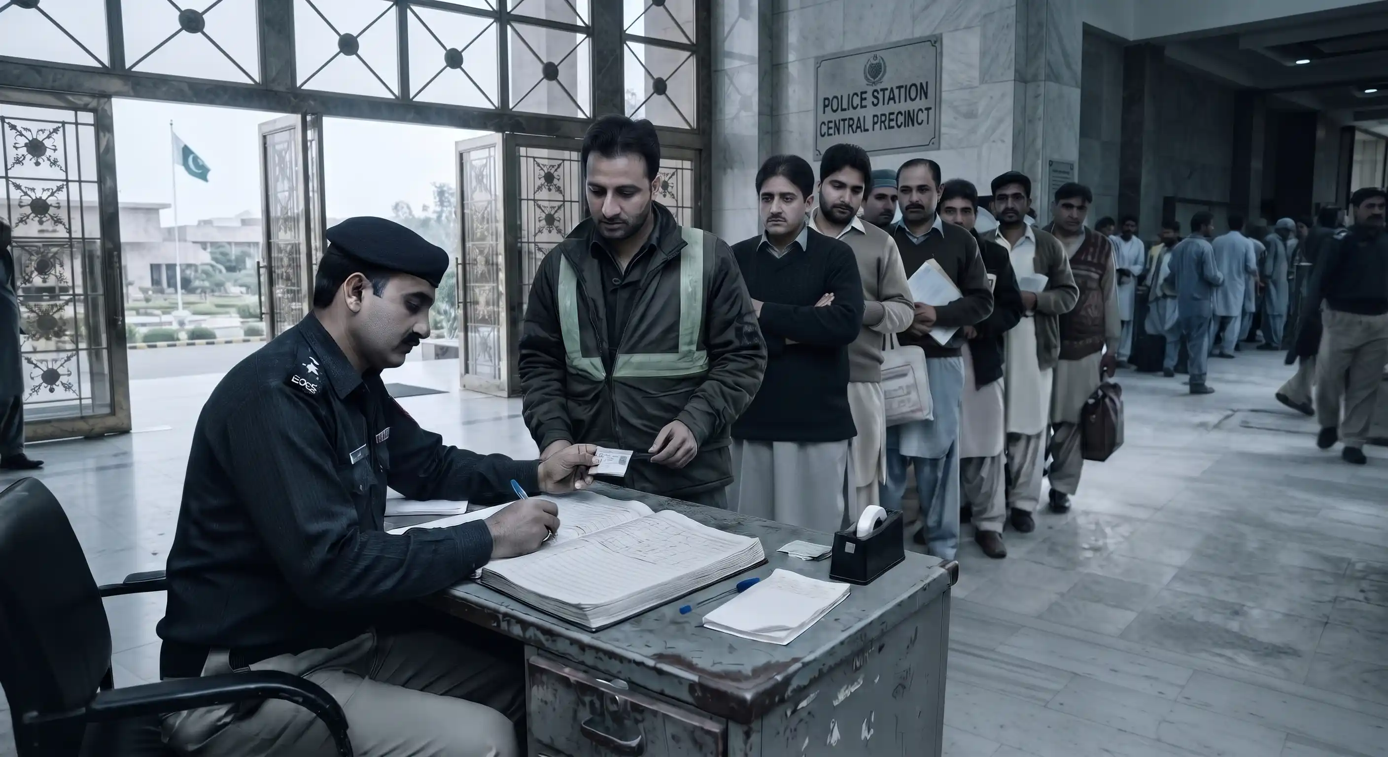 Manual CNIC-Based Visitor Check-in Long Queue